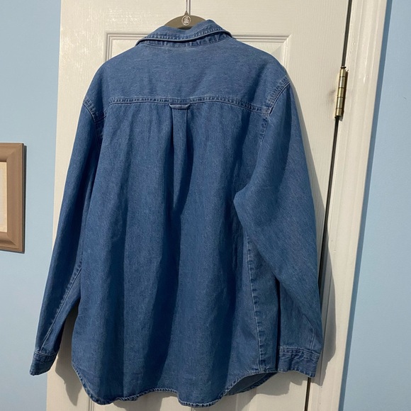 BOBBIE BROOKS embroidered jean jacket/button up size: large - Picture 9 of 10